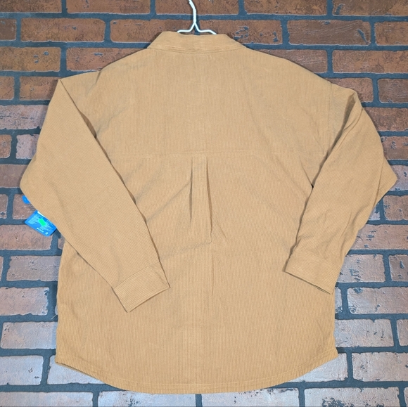 Columbia Women's M Blue Point Creek Corduroy Shirt Jacket - Carhartt Duck Brown - Picture 9 of 12